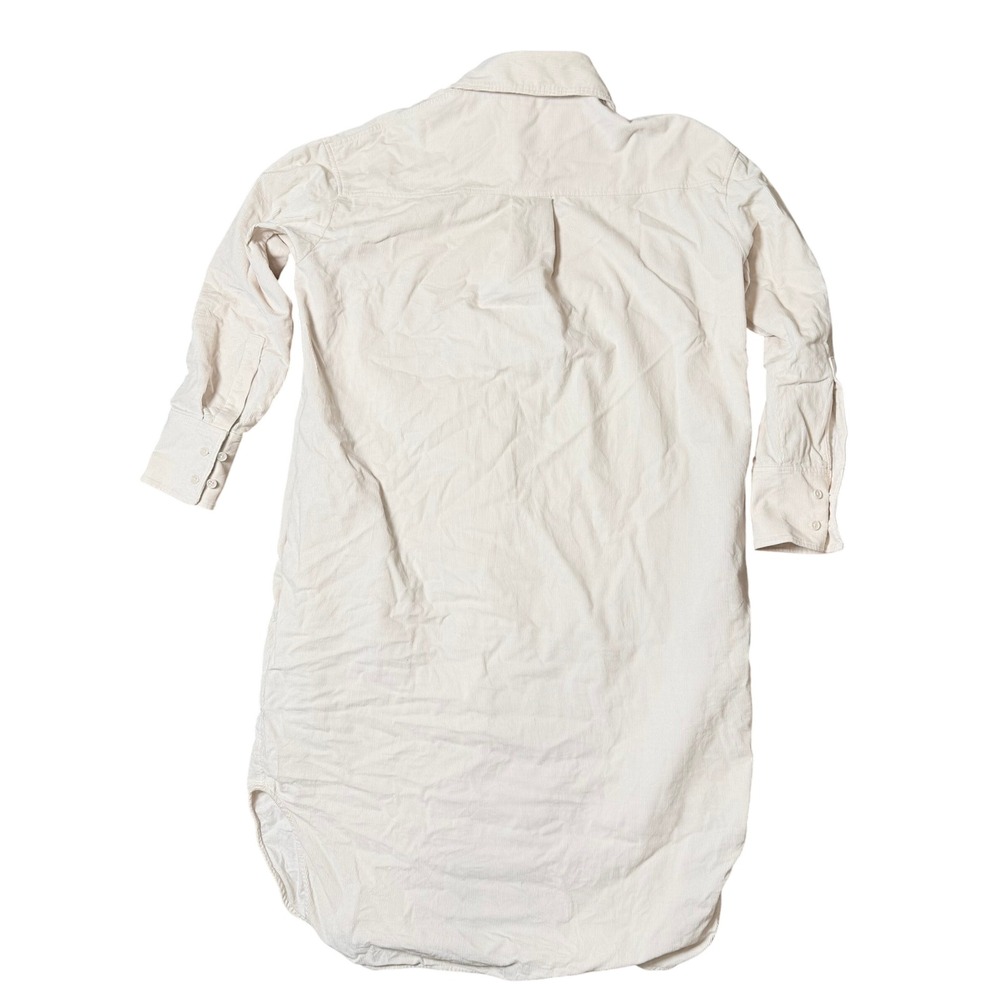 COS‎ Cream Corduroy Button-Front Shirt Dress Minimalist Cotton Capsule Fall US 4 - Picture 5 of 8